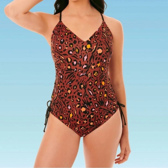Women's Slimming Control Side-Tie Lace-Up One Piece - Picture 1 of 2